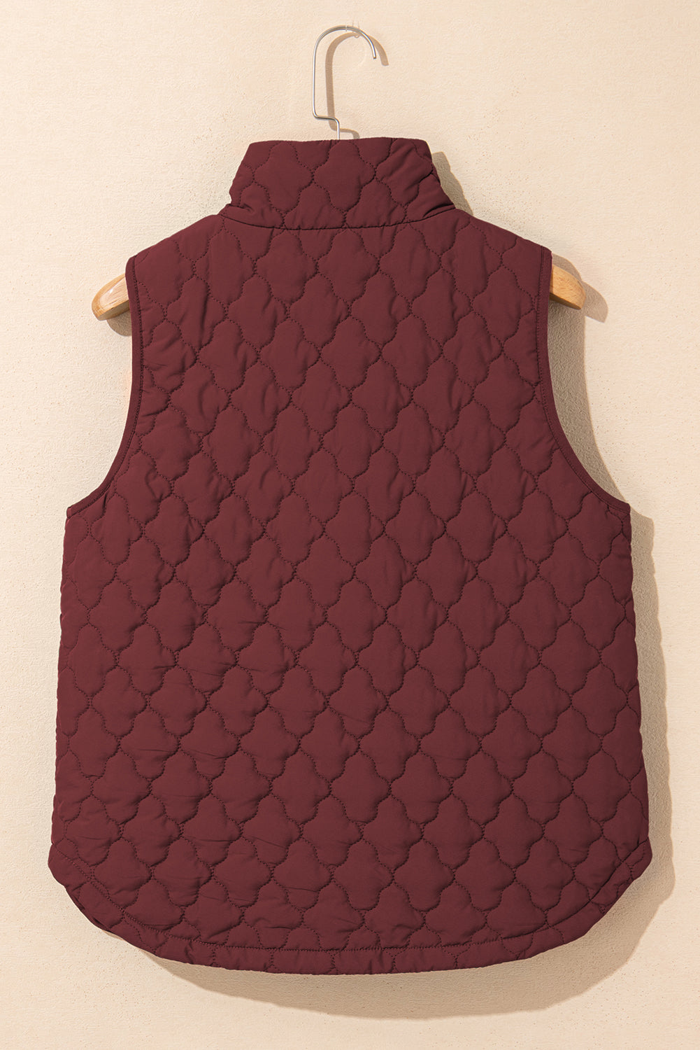 Wild Ginger Flower Shape Quilted Winter Vest With Snap Button Front Zip Up For Cold Weather Dear-Lover Dropshipping