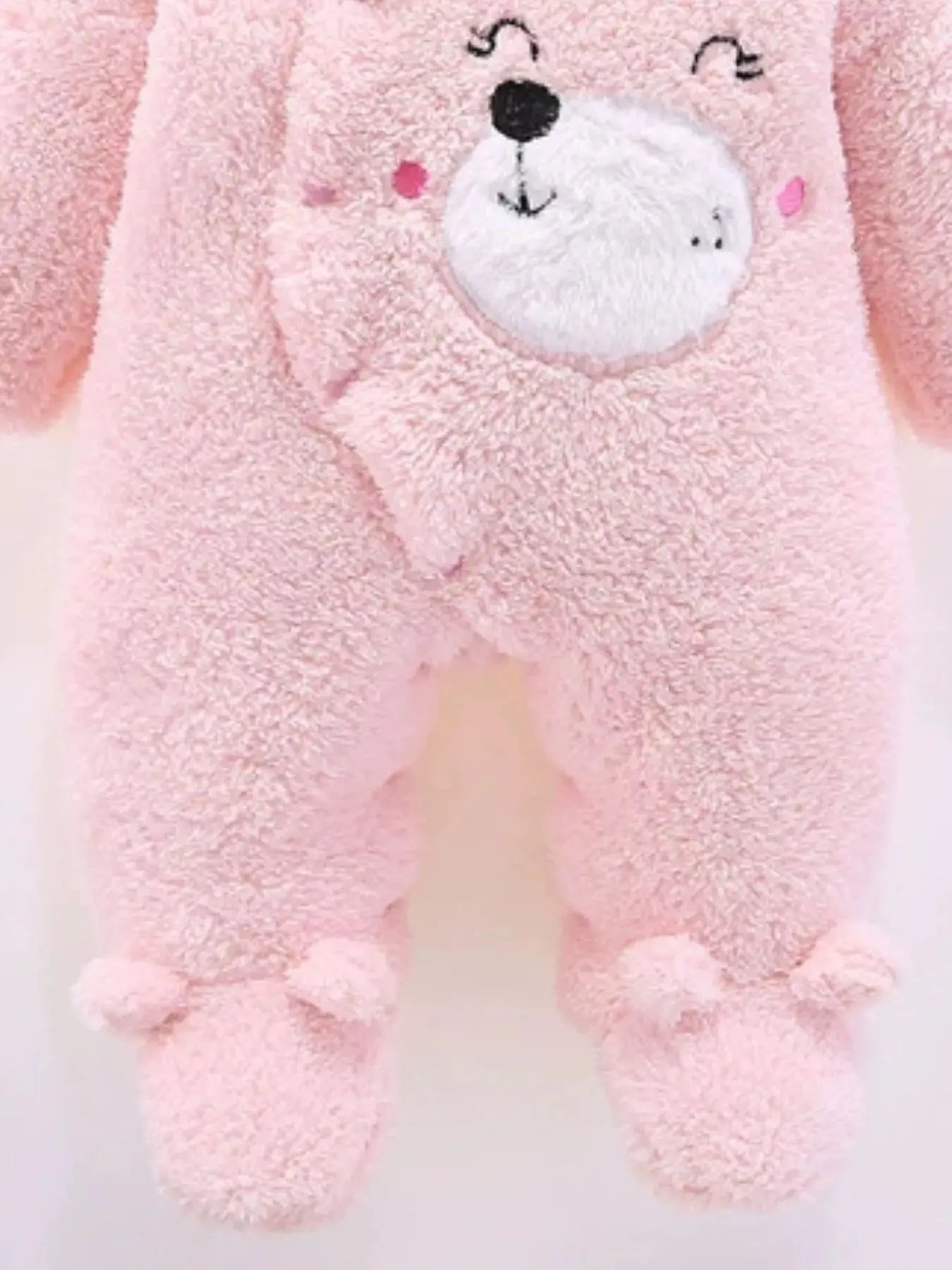 Children's Cute Bear Hooded Fleece One-Piece Simply Love