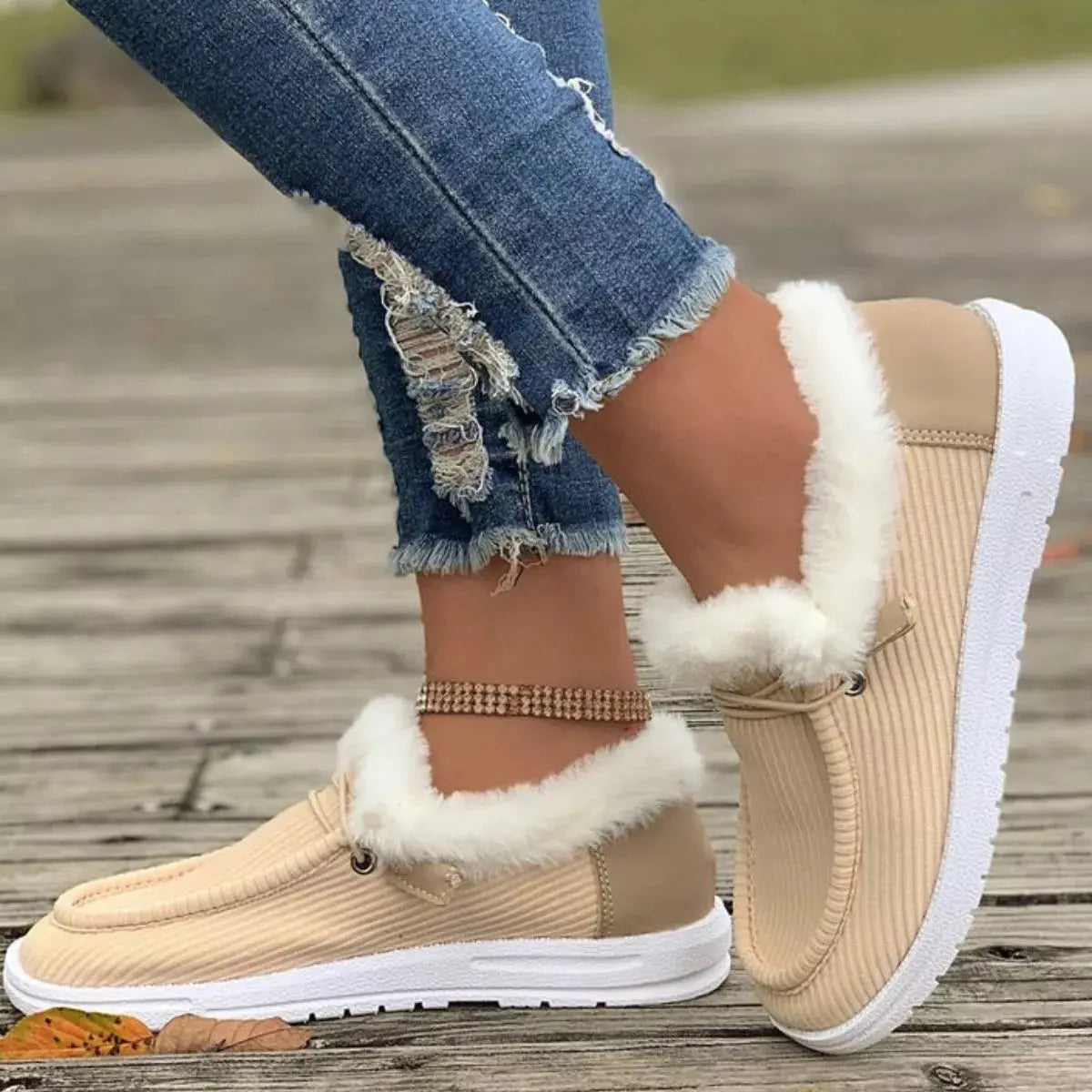 Cozy Plush-Lined Flats Slip-Ons Simply Love