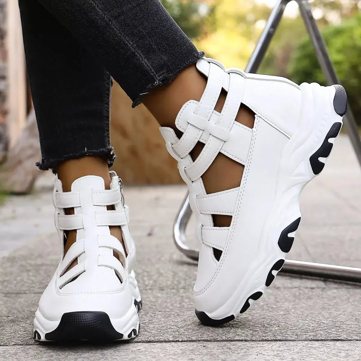Cutout Platform Sneakers Simply Love