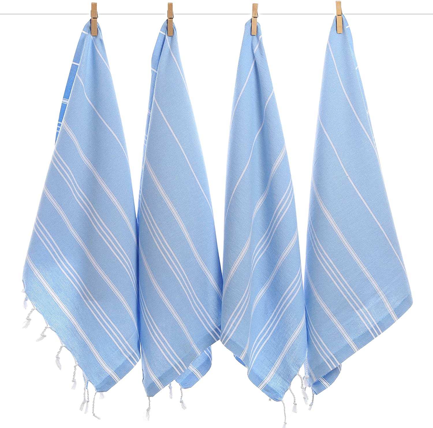 Monaco Hand Towel 100 Percent Natural Turkish Cotton 20 Inch W x 36 Inch L Eco Friendly Quick Drying Soft Large Size - Love Salve 