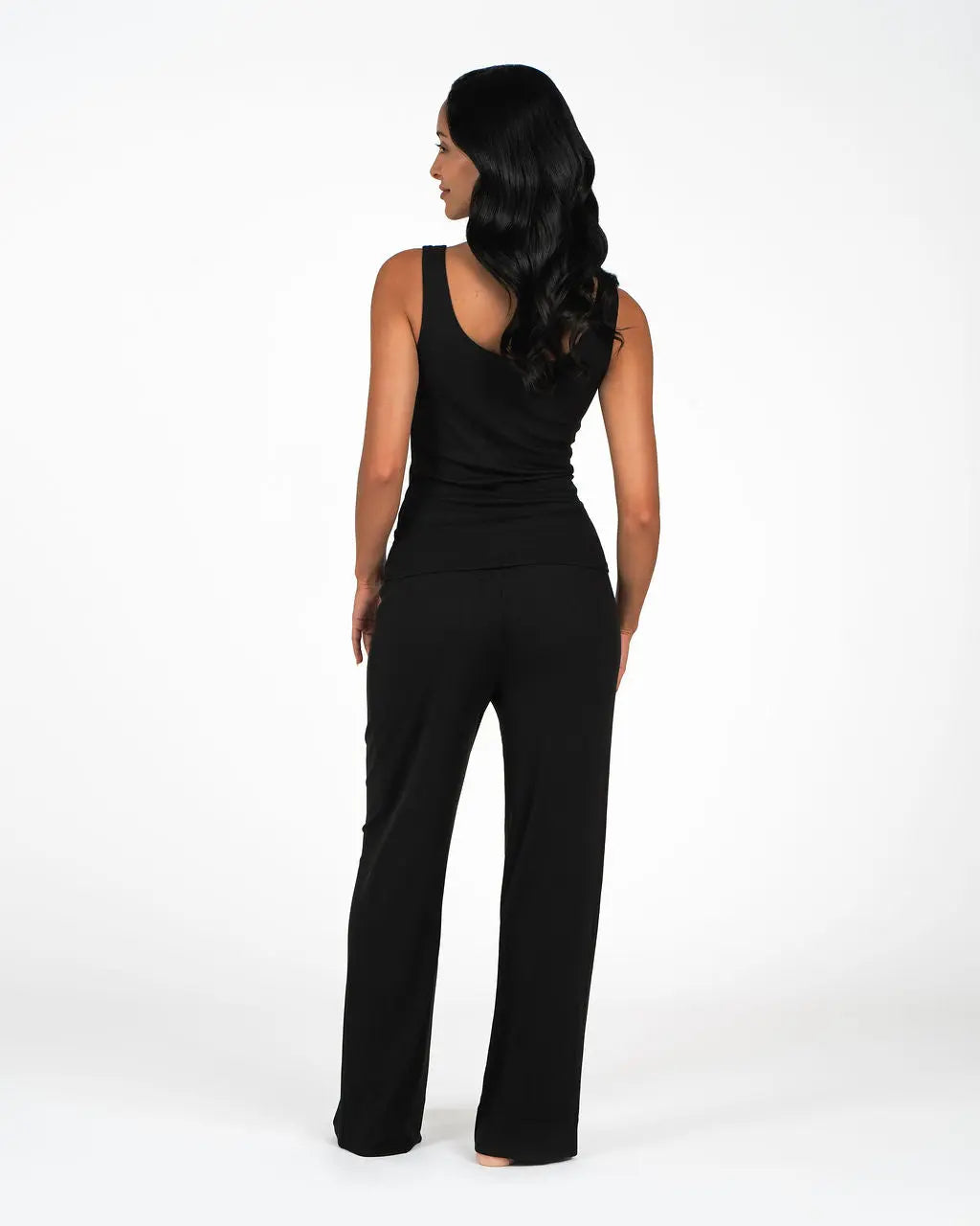 Emmi Silk Blend Lounge Set With Scoop Tank And Relaxed Pants A.ROSE