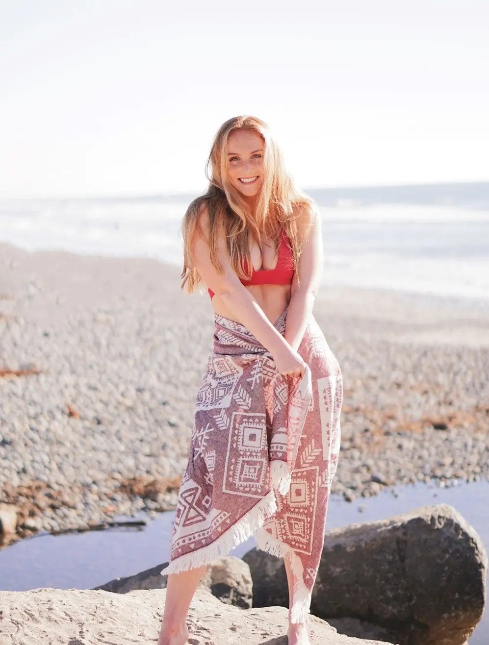 Eye Turkish Towel 100 Percent Natural Cotton 40 Inch by 70 Inch Versatile Beach Bath and Picnic Blanket - Love Salve 