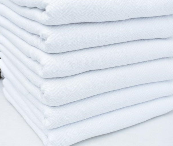 Venice White Turkish Towel 100 Percent Turkish Cotton 40 Inch by 70 Inch Quick Drying Sand Resistant Eco Friendly Lightweight - Love Salve 