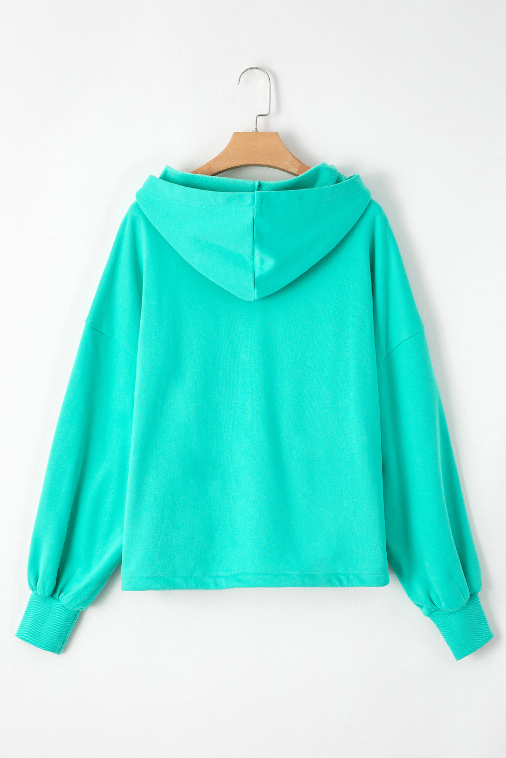 Aruba blue fleece hoodie with pockets