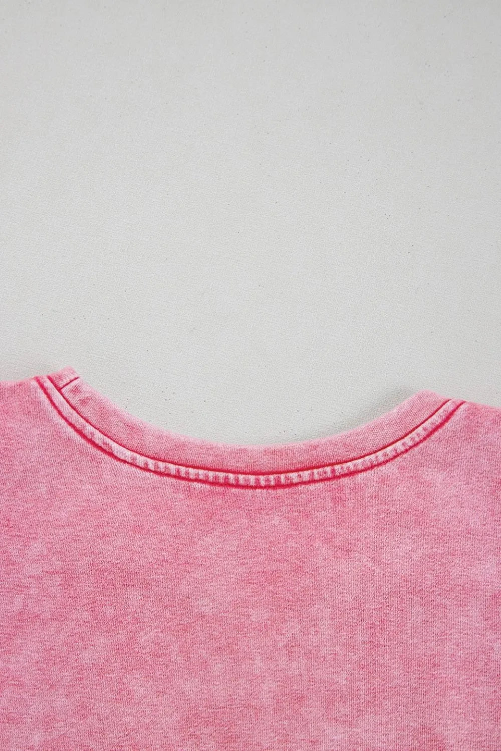 Mineral Wash Raw Edge Ruffle Mini Dress Simply Love