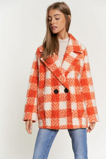 Chic Plaid Boucle Coat Jacket