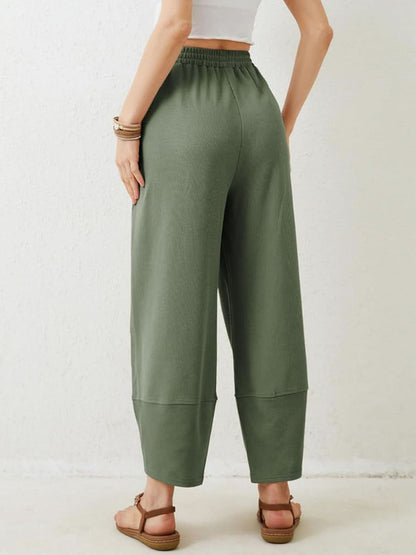 Lovelet Wide-Leg Comfort Pants with Elastic Waist