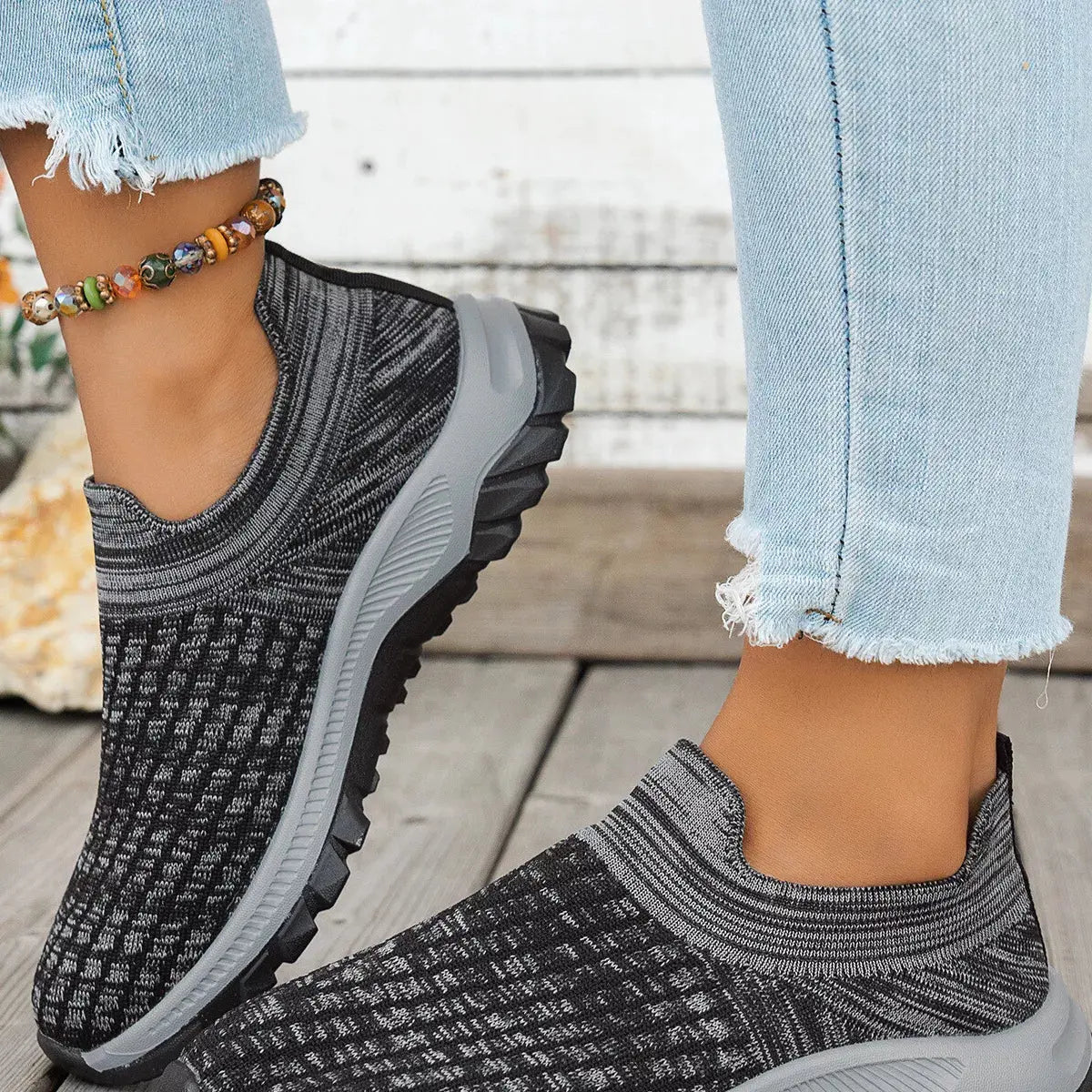 Round Toe Mesh Slip-Ons Simply Love