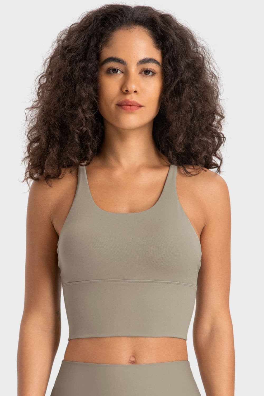 Crisscross Back Ladder Detail Sports Bra.