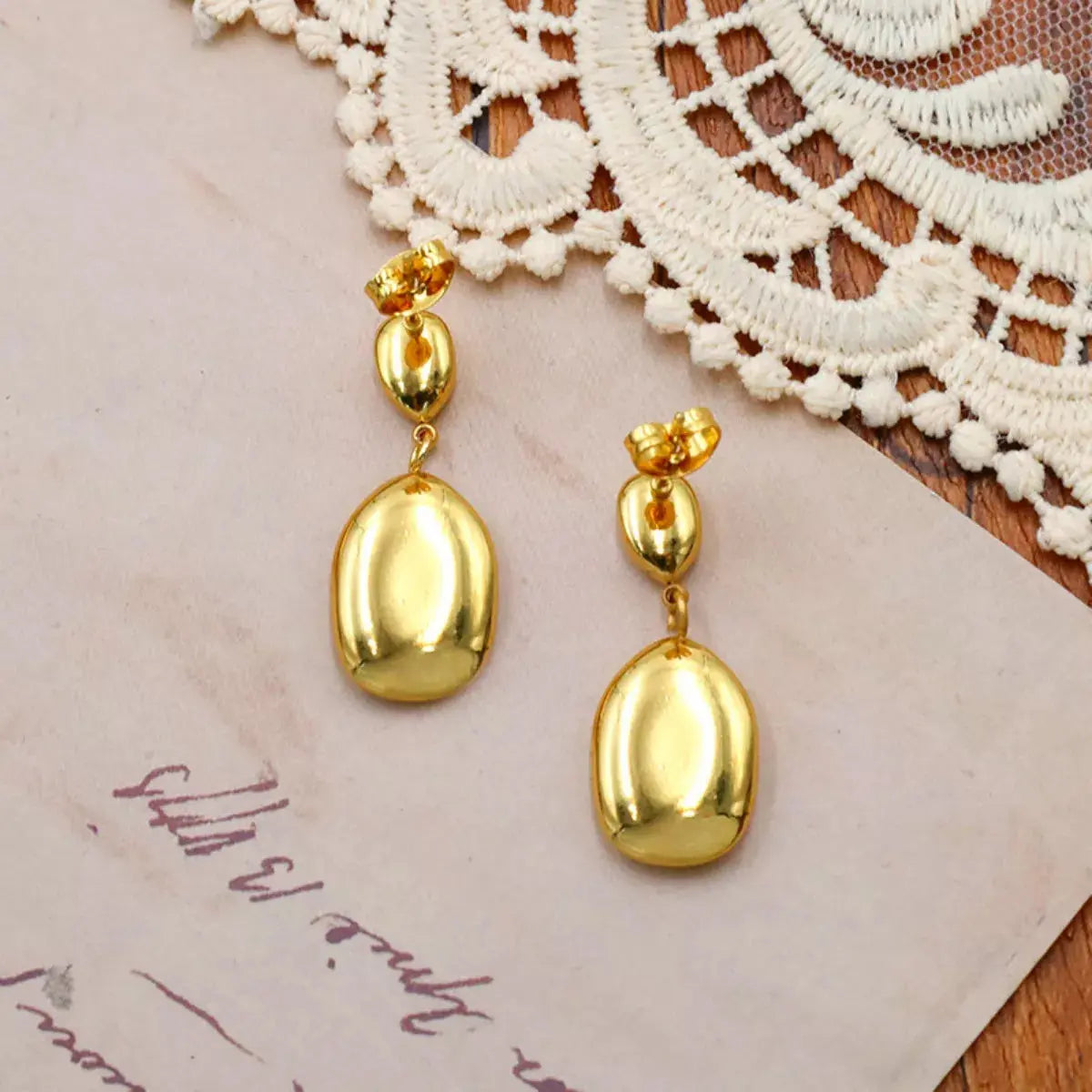 18K Gold-Plated Drop Earrings Simply Love