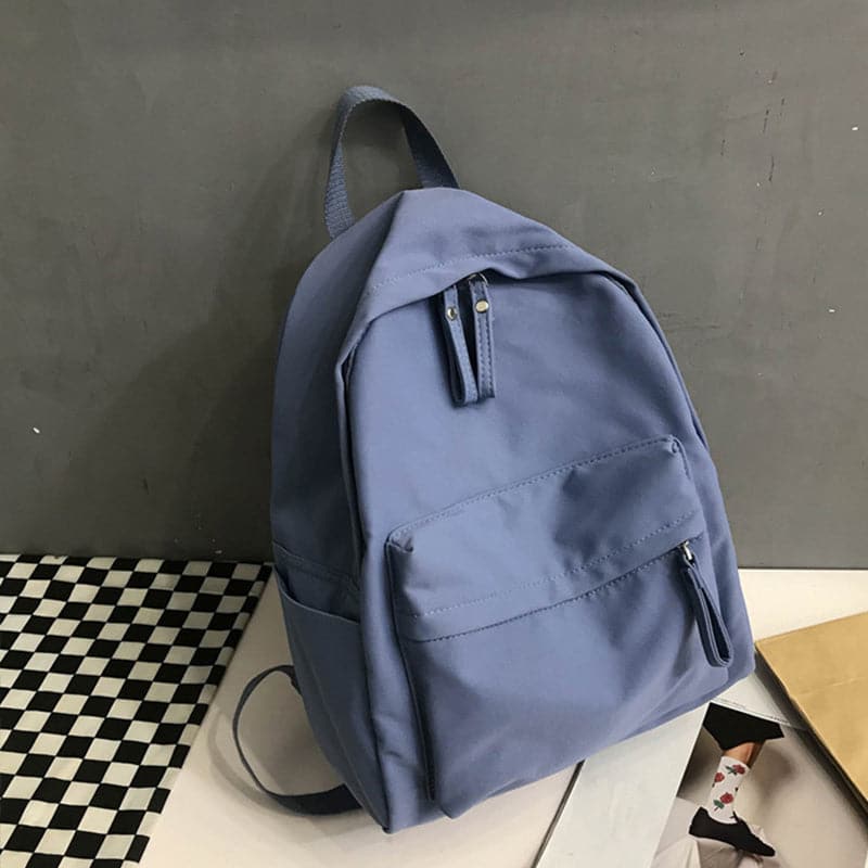 Large cotton zip backpack - stylish everyday bag