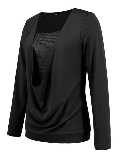 Sequin Long Sleeve Top.