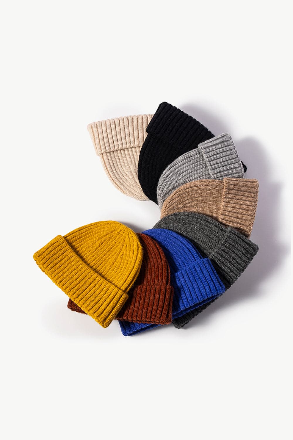 Rib-Knit Cuff Beanie.