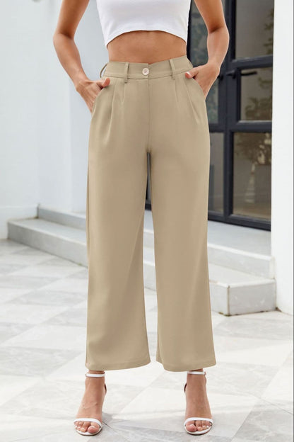 Pocketed High Waist Pants.