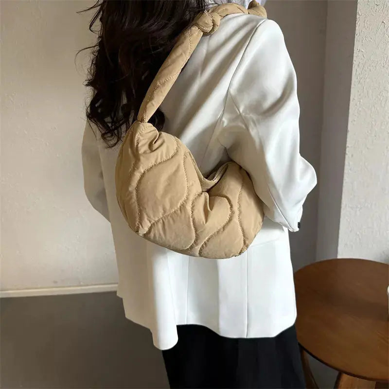 Solid Color Quilted Crossbody Bag Simply Love