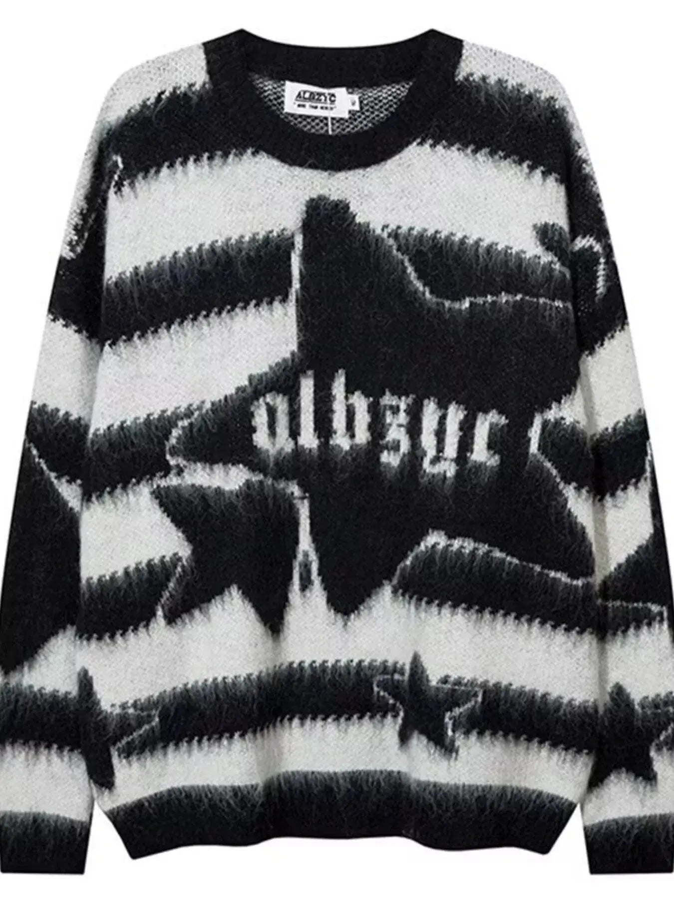 Men's Star Pattern Striped Knit Sweater Simply Love