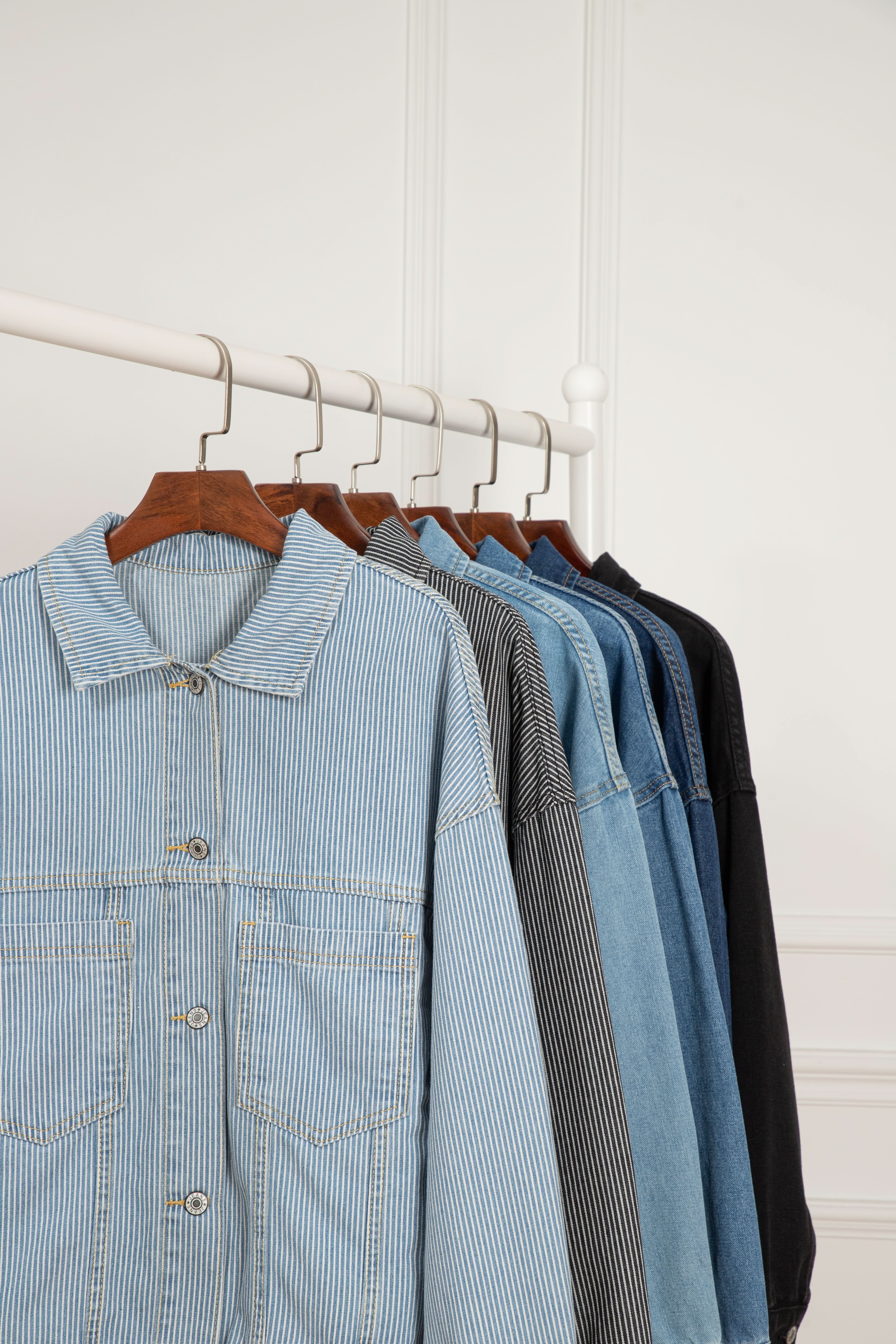 Wild Wind Washed Oversize Pocketed Denim Jacket - Love Salve 