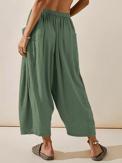 Full Size Wide Leg Pants with Pockets.