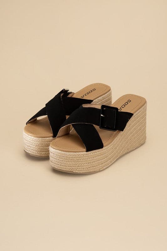 Manta Espadrille Platform Slides.