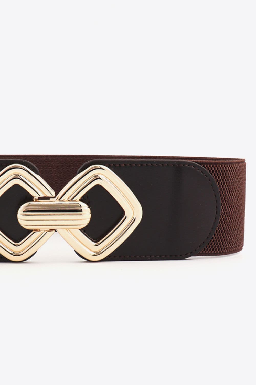 Geometric Buckle Elastic Wide Belt.