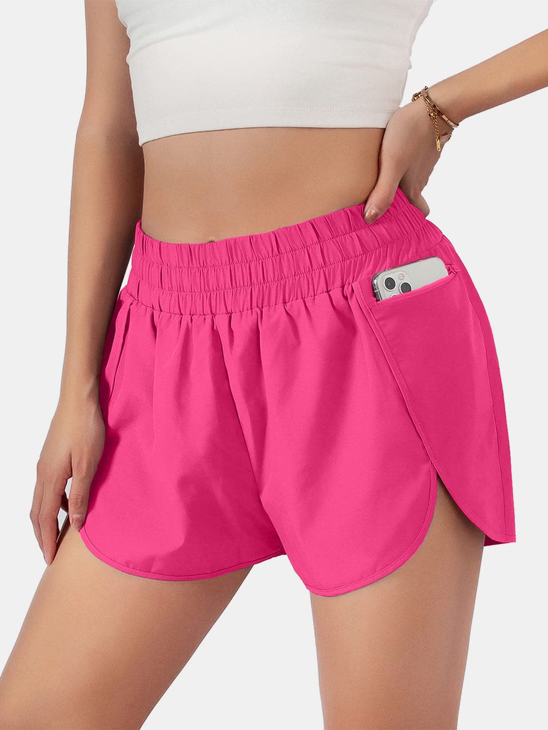 Elastic Waist Active Shorts.