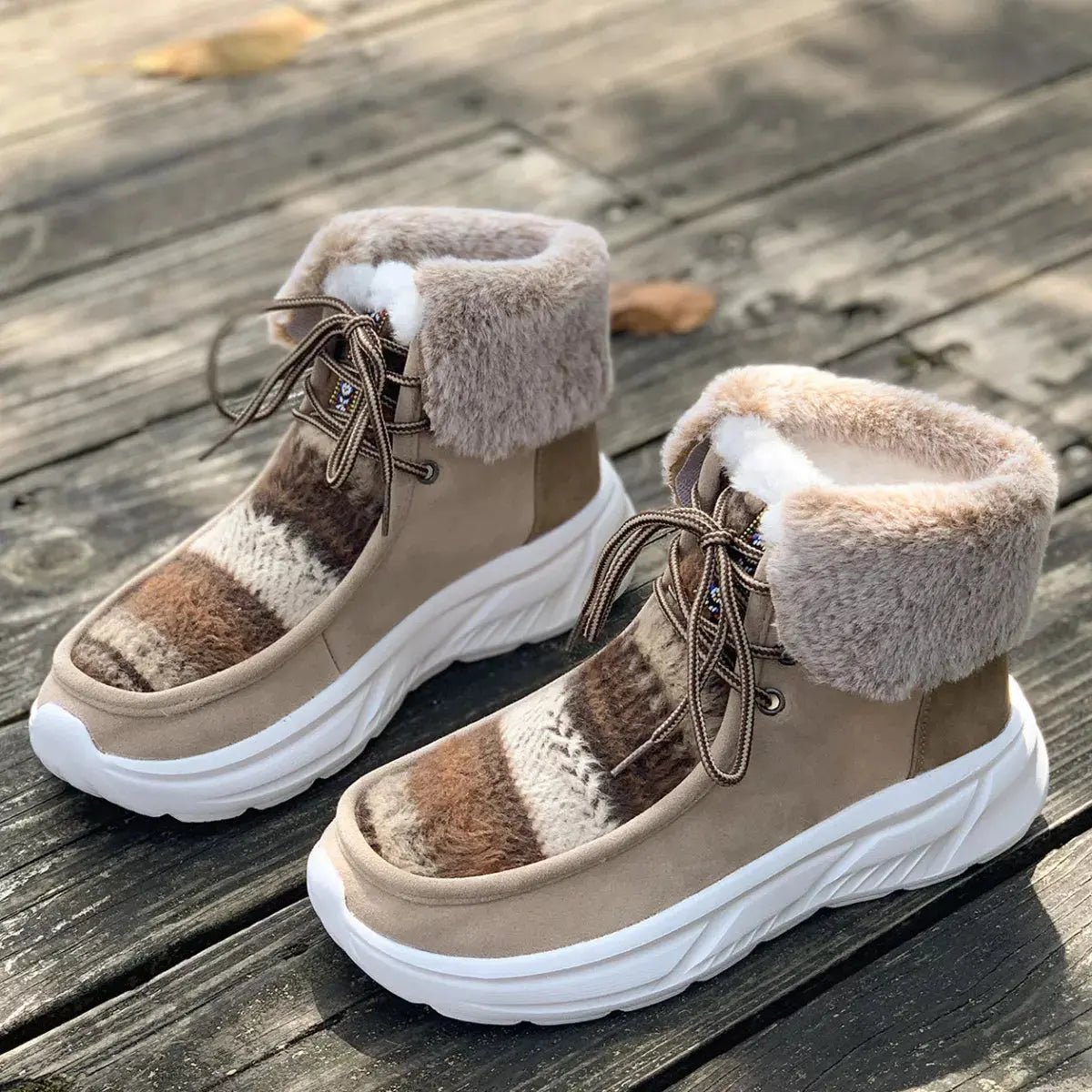 Warm Fur Lined Ankle Boots Simply Love