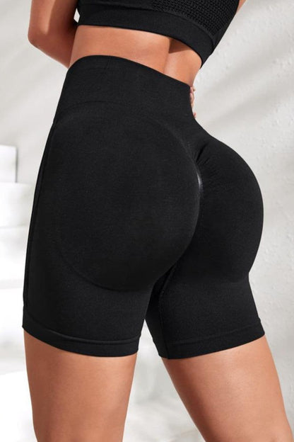 Slim Fit High Waistband Active Shorts.