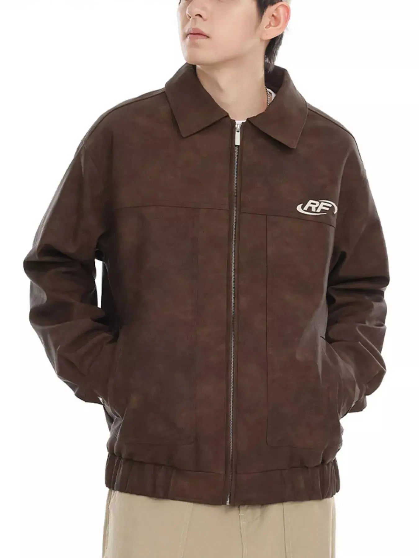 Men's Plus Size Wash Zip-Up Jacket Simply Love