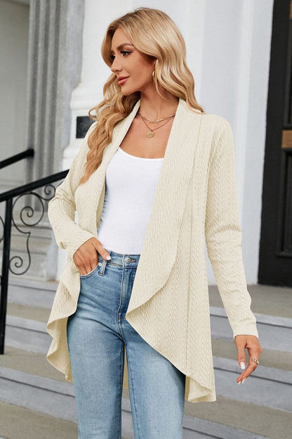 Open Front Long Sleeve Cardigan.