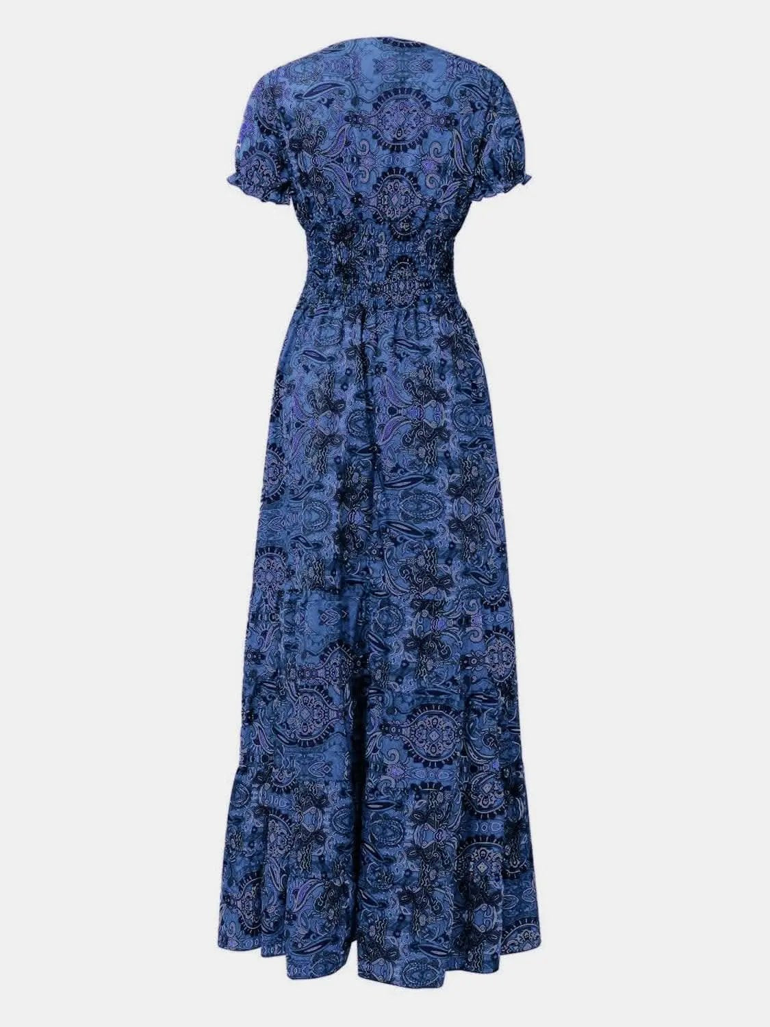 Chic smocked v-neck dress - Love Salve 