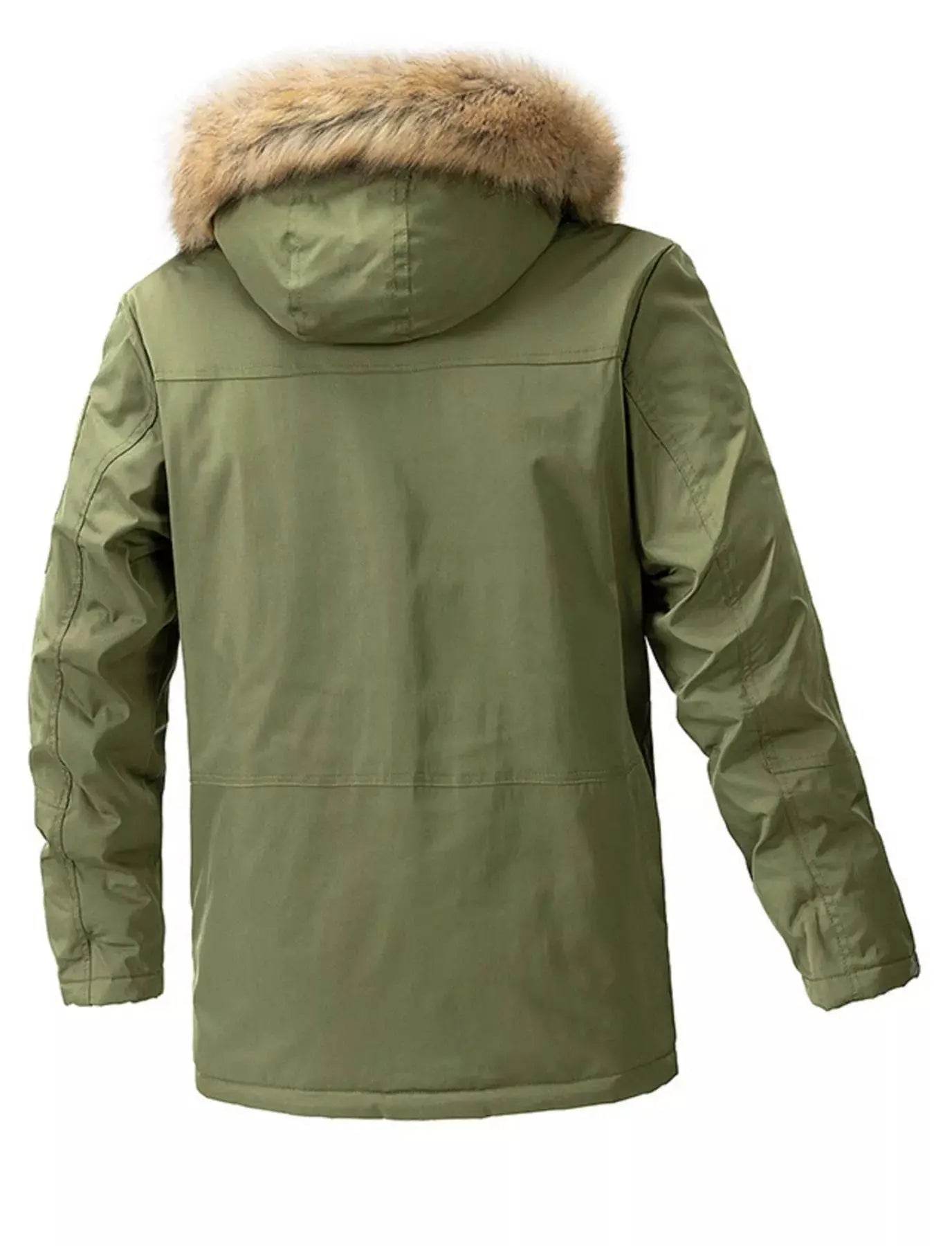 Mens Plus Size Fur Hooded Winter Parka Coat With Pockets Simply Love
