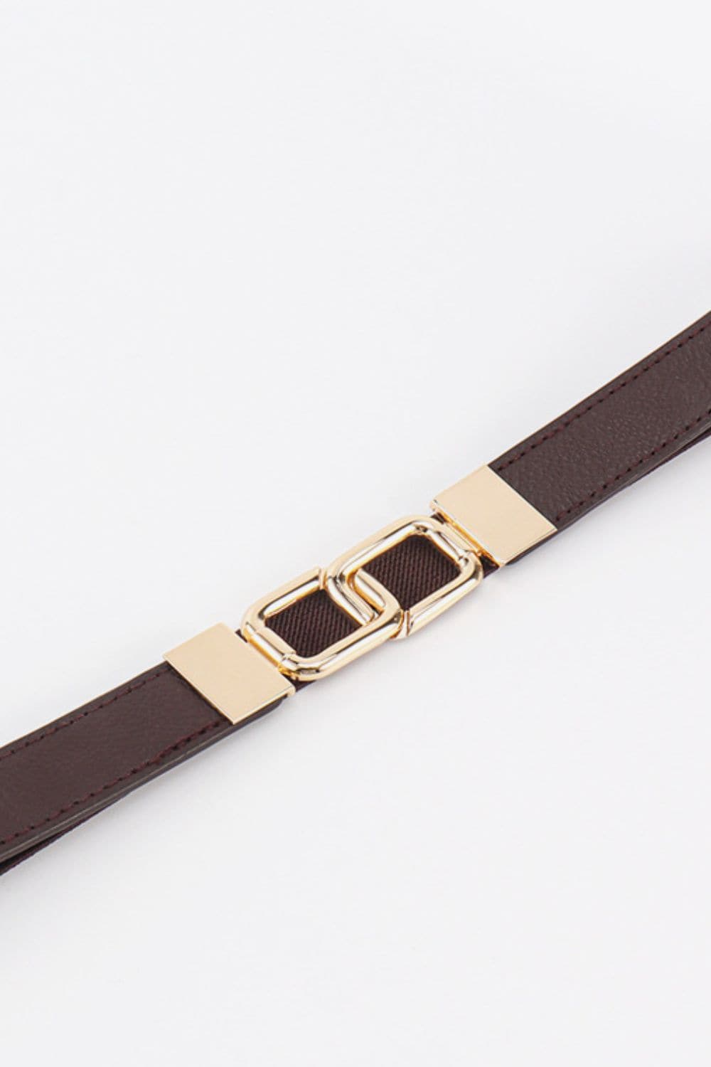 Geometric Double Buckle Elastic Belt.