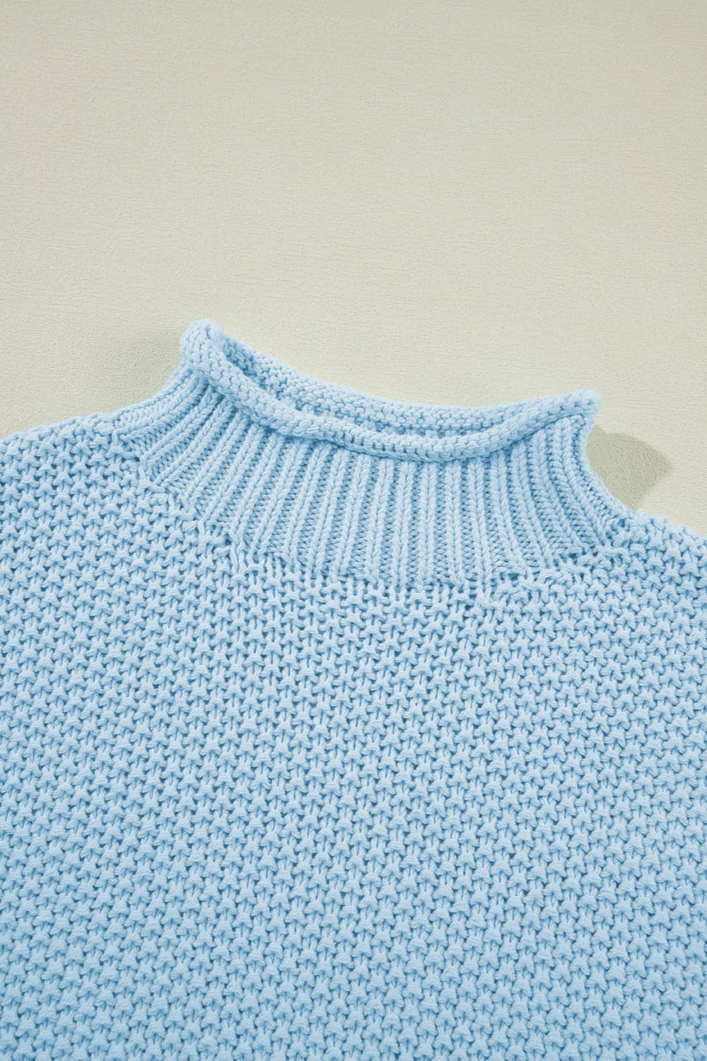 Turtleneck Cap Sleeve Sweater.