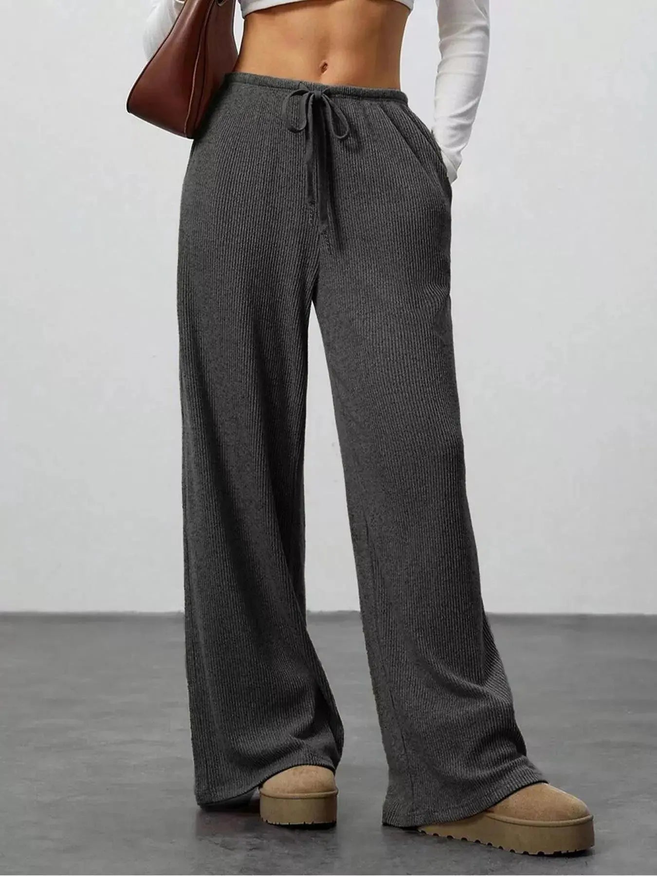 Relaxed Fit Drawstring Pants Simply Love