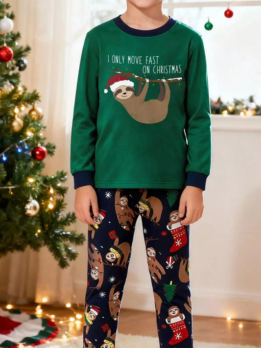 Children's Christmas Sloth Long Sleeve Pajama Set Simply Love