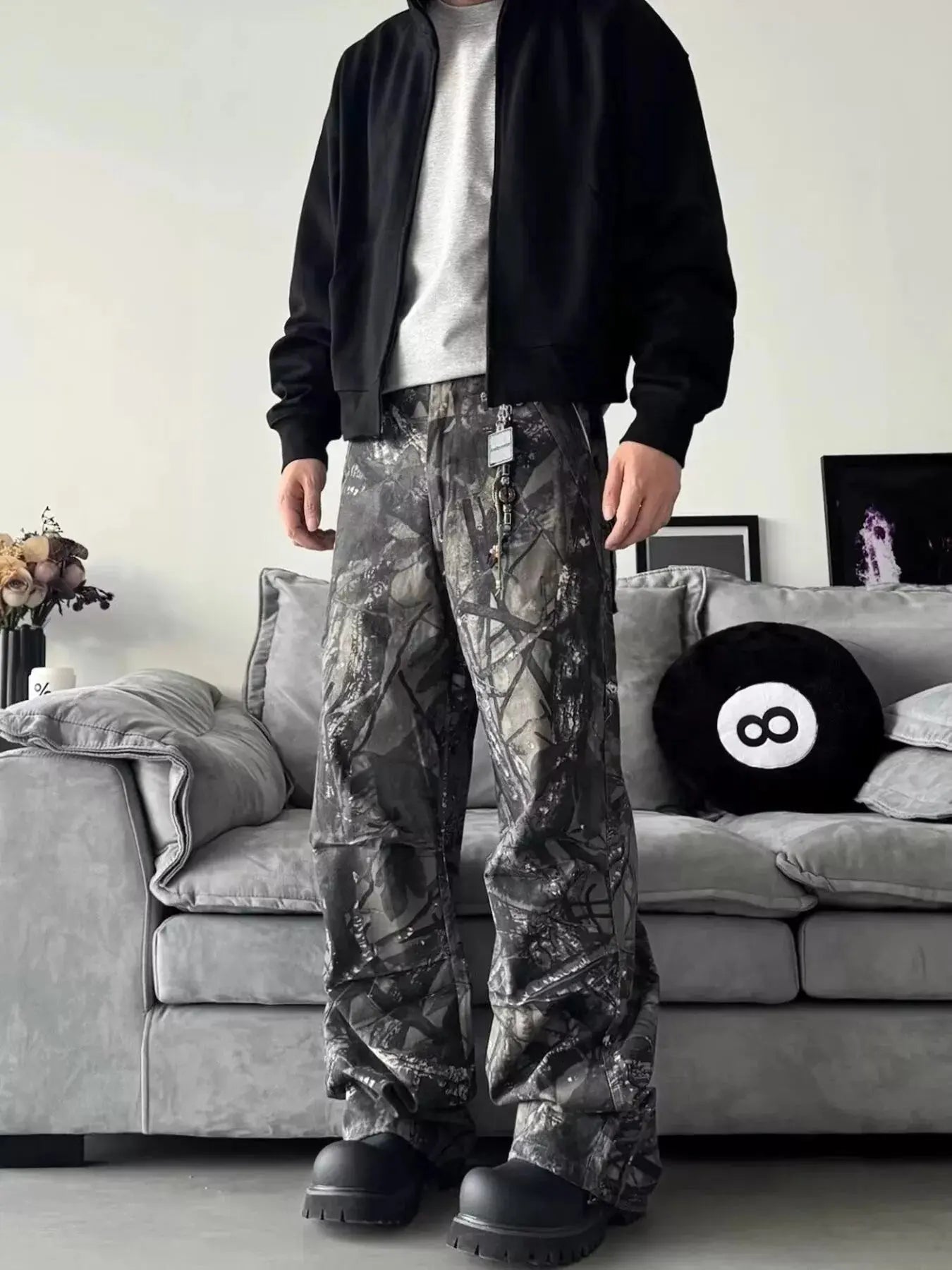 Men's Full Size Camo Print Relaxed Fit Jeans Plus Size Simply Love