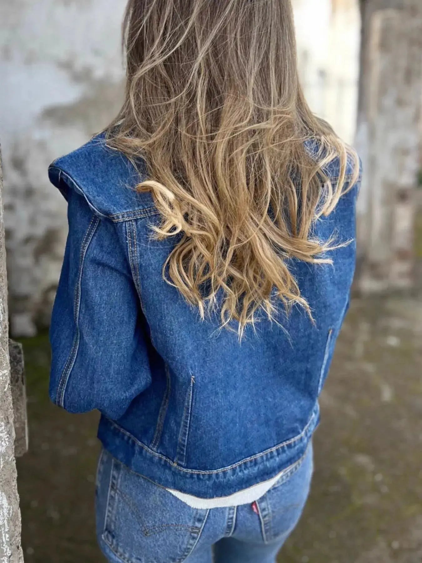 Plus Size Button Up Chest Pockets Denim Jacket Simply Love