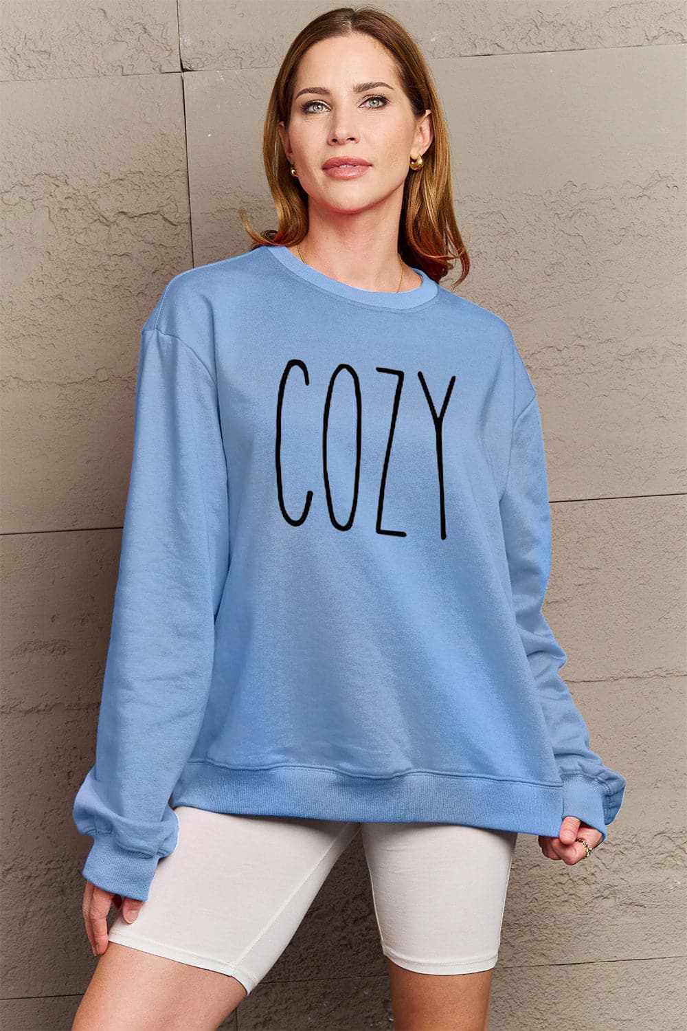 Simply Love Full Size COZY Graphic Sweatshirt.