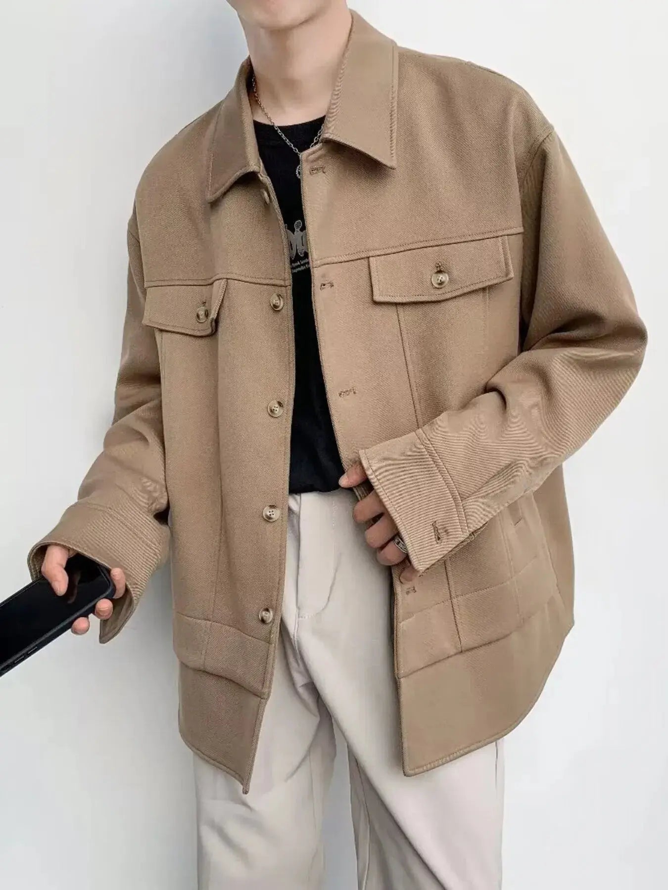 Men's Casual Button-Down Jacket Simply Love