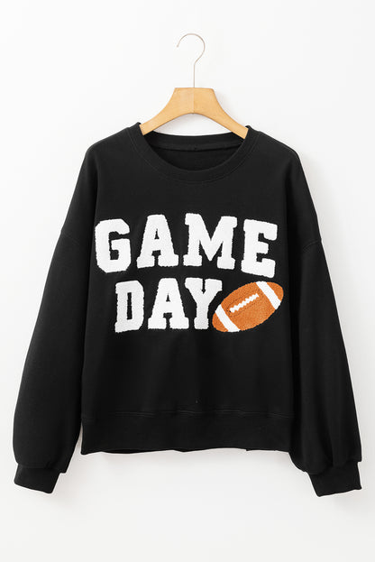 Game day spirit pullover sweatshirt in black