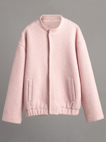 Double Take: Plush Mock Neck Jacket