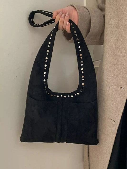 Studded Suede Shoulder Bag Simply Love