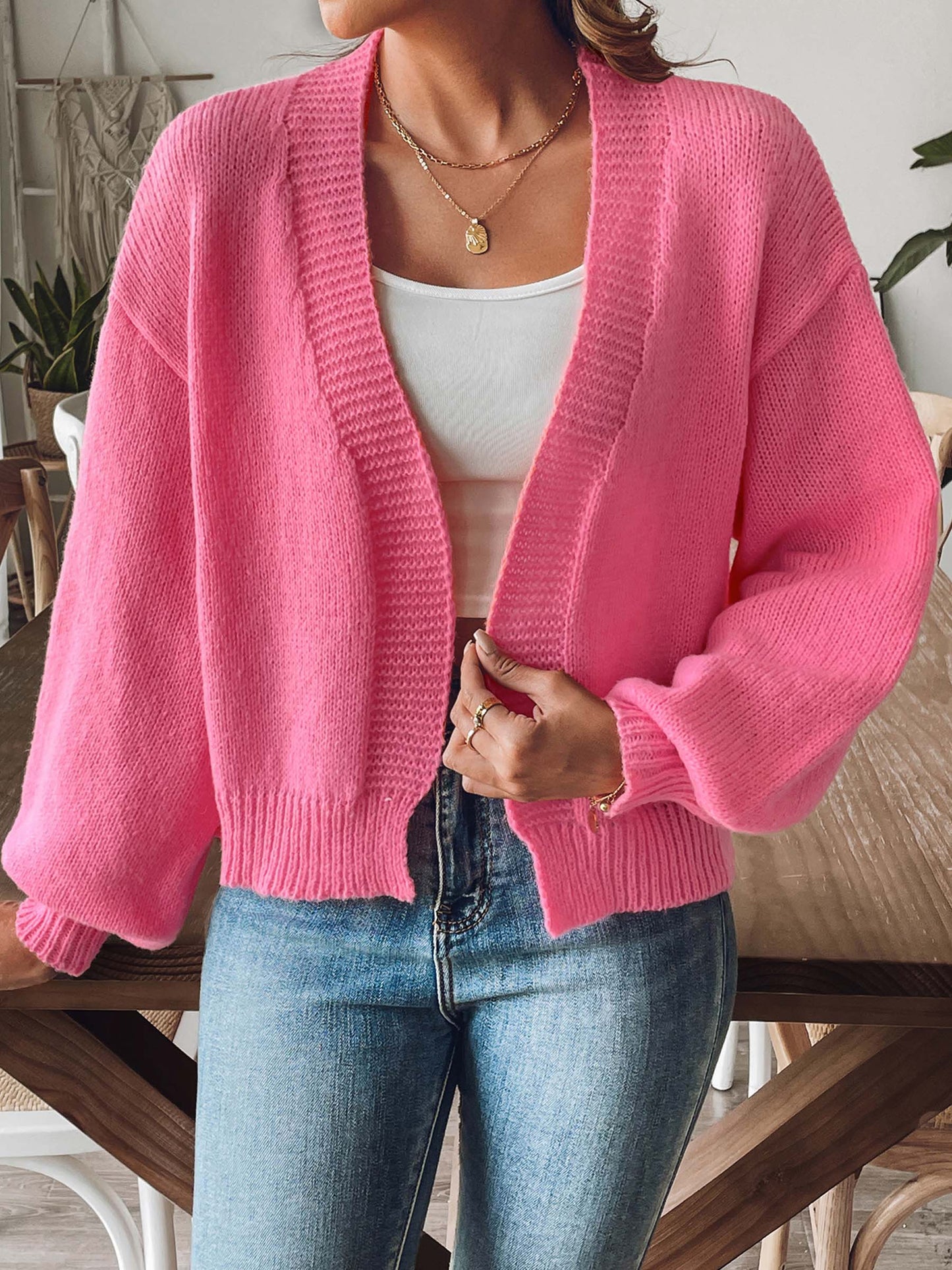 Trendy long sleeve cardigan