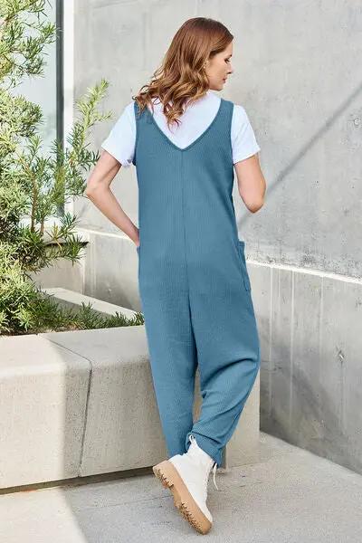 Double Take Full Size Sleeveless Straight Jumpsuit - Love Salve
