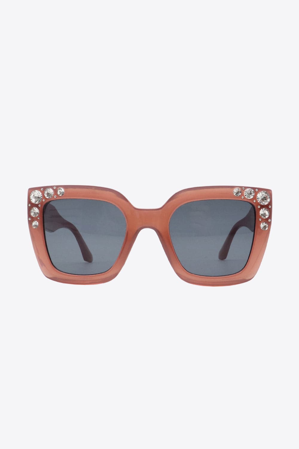 Inlaid Rhinestone Polycarbonate Sunglasses.