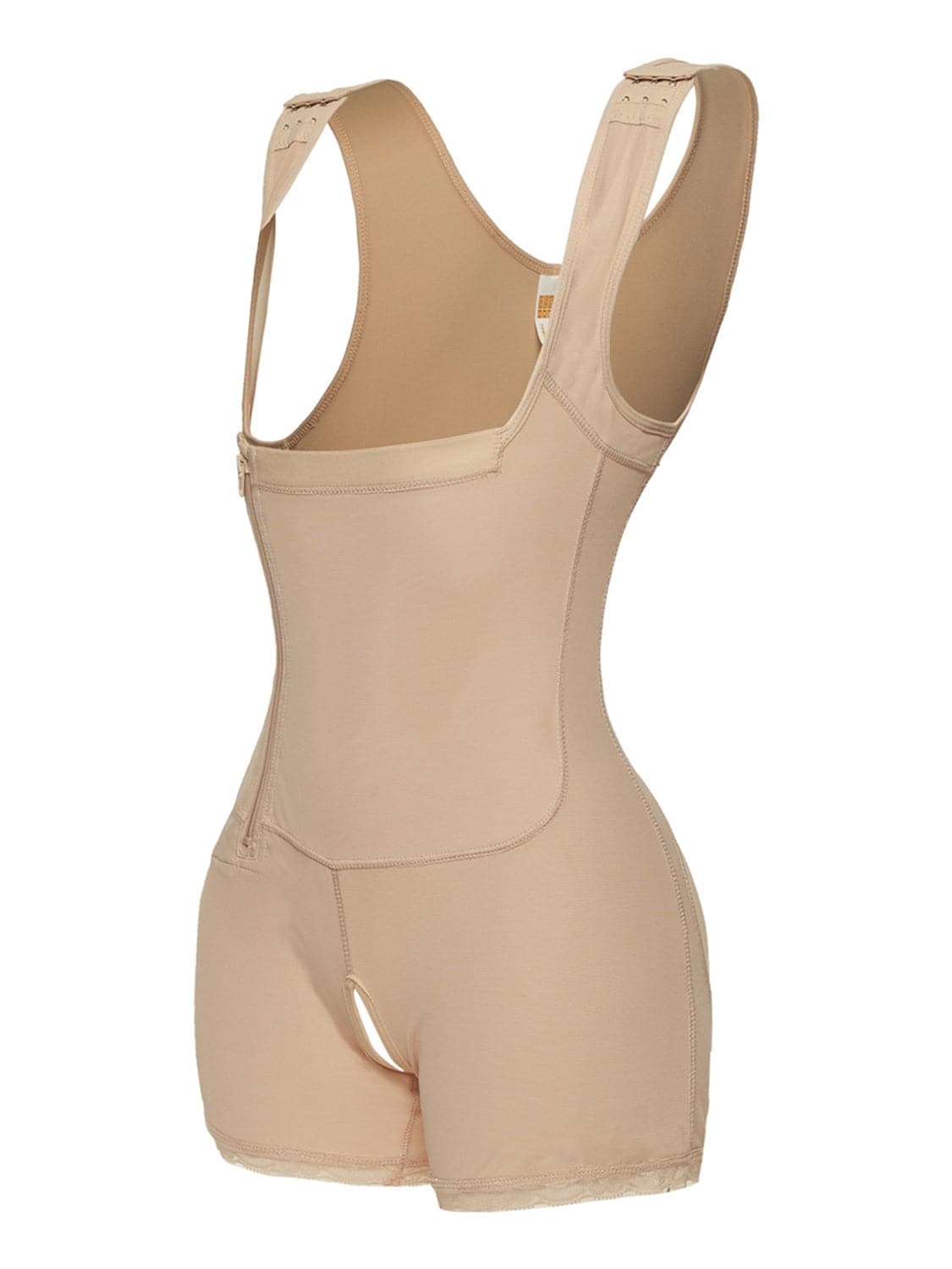 Full Size Side Zip Up Wide Strap Shapewear.