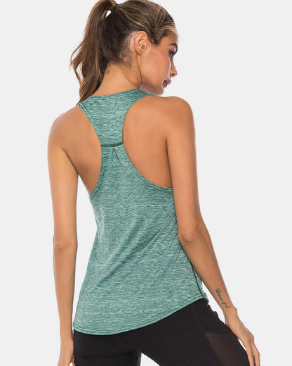 Full Size Scoop Neck Wide Strap Active Tank.