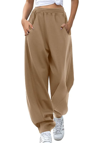 Cozy Pocketed Elastic-Waist Lounge Pants