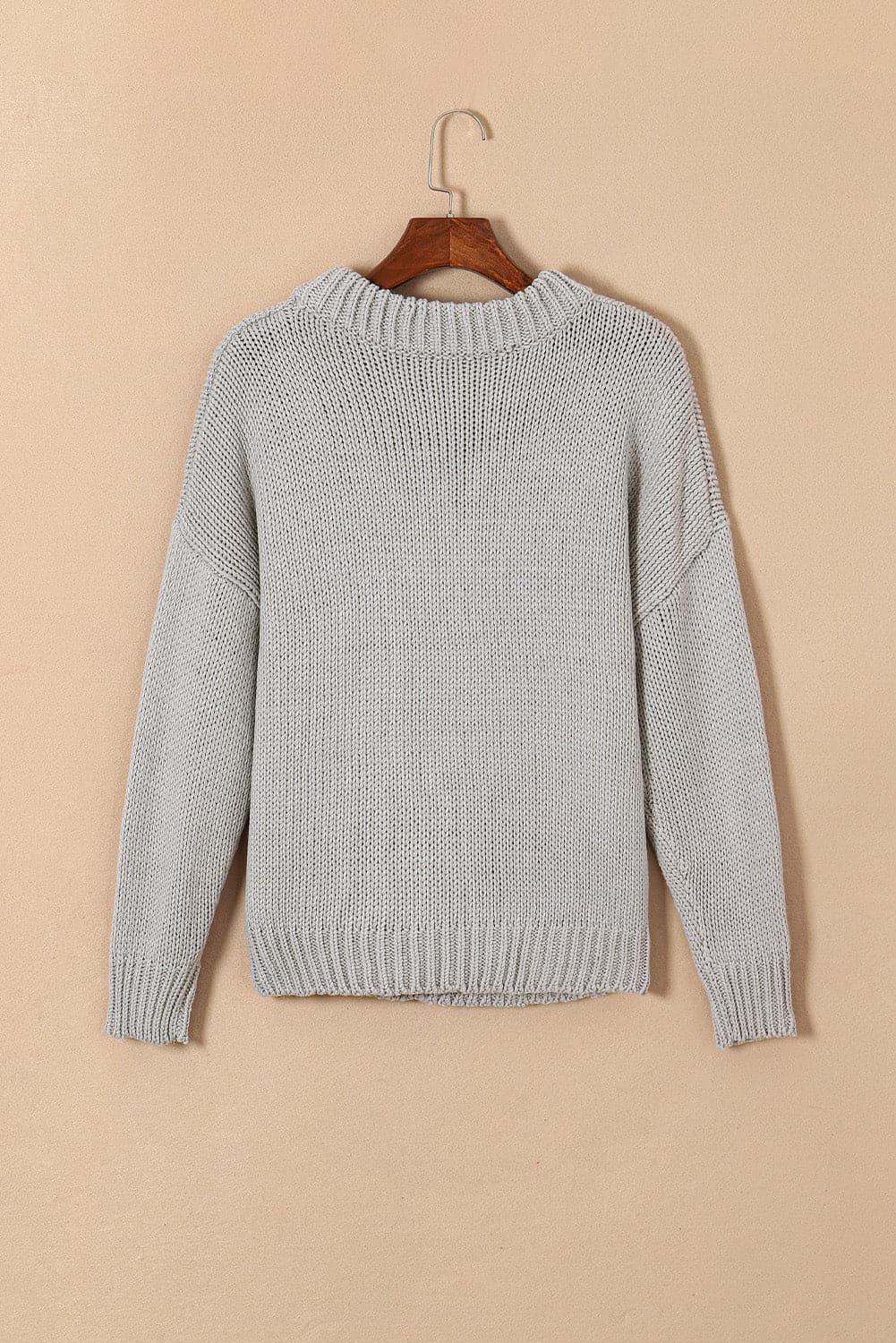 Round Neck Long Sleeve Sweater.